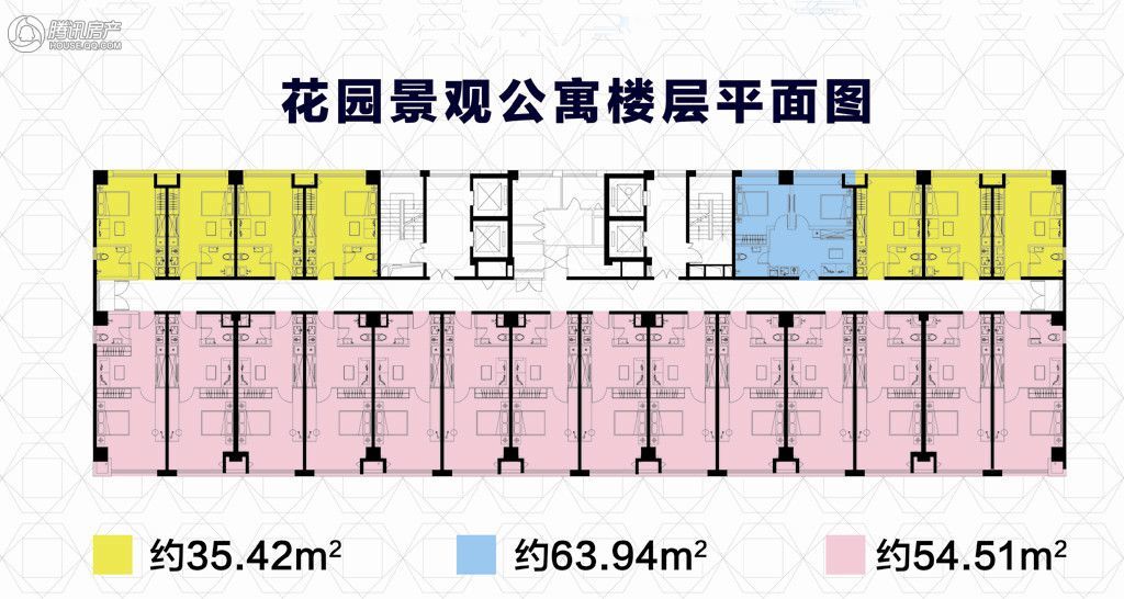 花园景观公寓楼层平面图