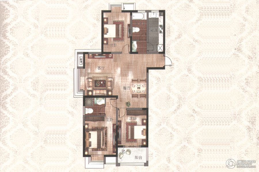 > 紫金华府 高层户型图
