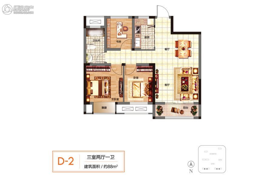 > 龙湖锦艺城户型图