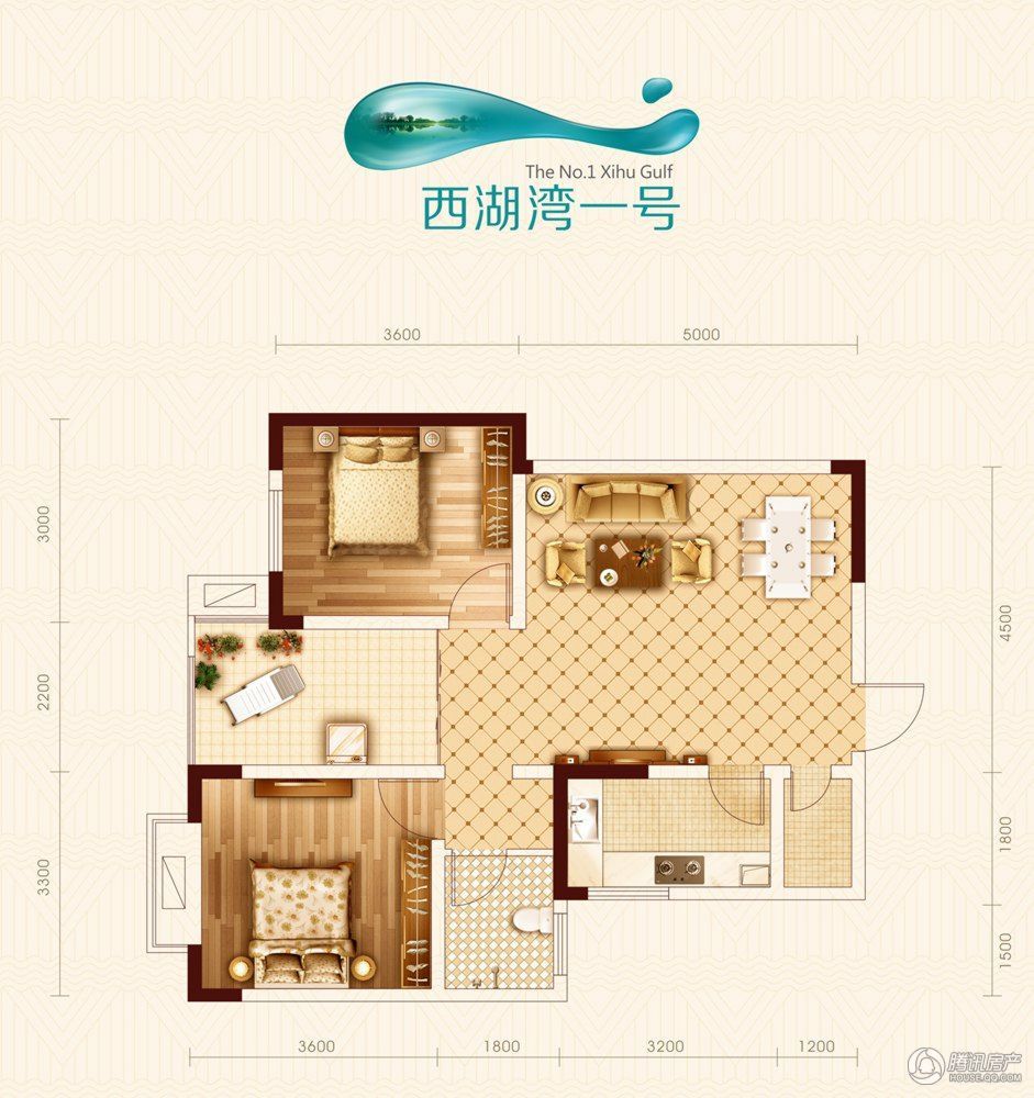 > 西湖湾一号户型图