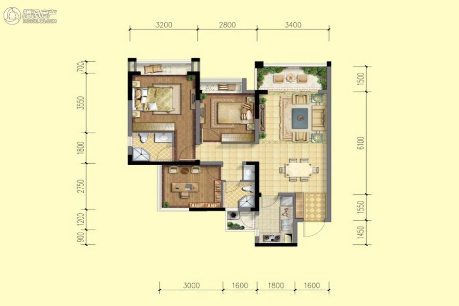 > 北京城建龙樾熙城户型图