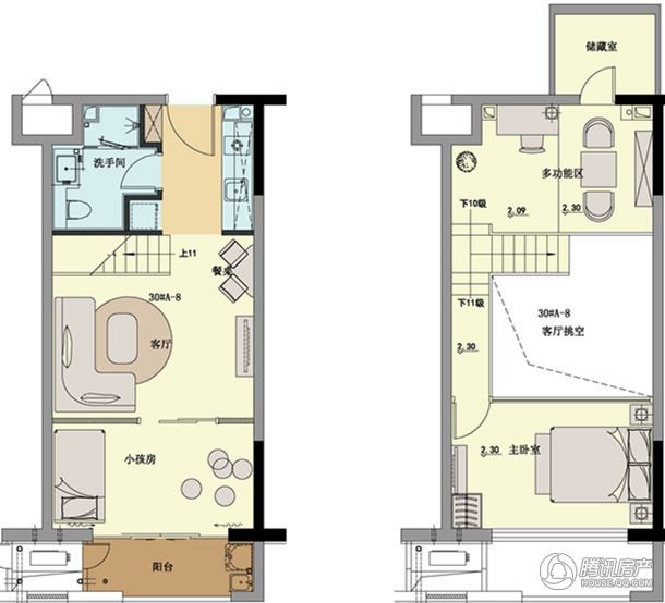 水都南岸2期海上公馆大loft3房2厅