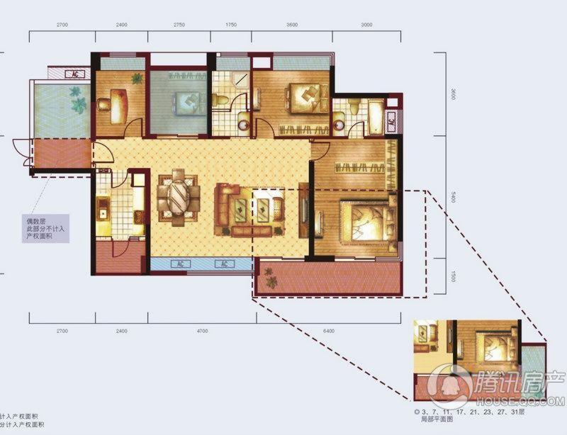 > 泰然南湖玫瑰湾户型图