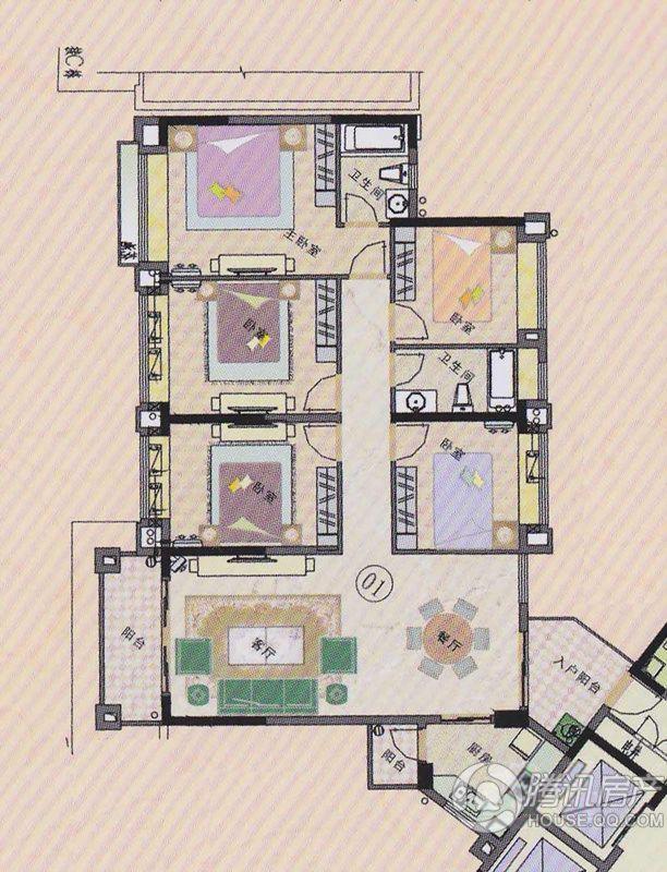 元邦明月金岸户型图