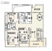 华宁瑞城3室2厅2卫123平方米户型图