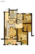 金地家园・公寓3室2厅1卫89平方米户型图