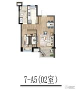 青浦绿地中心1室1厅1卫0平方米户型图