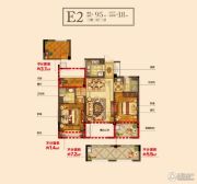 锦成・壹号公馆3室2厅2卫95平方米户型图