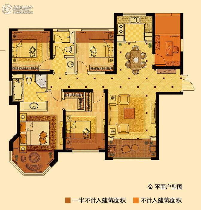 中南世纪城 楼盘相册 中南世纪城户型图 4室2厅2卫 142 猜你喜欢