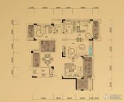 鲁能领秀城3室2厅2卫129平方米户型图
