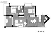 碧海蓝天花园2室2厅2卫84平方米户型图