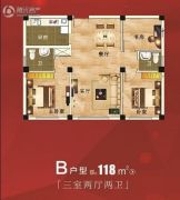 台州奥特莱斯广场3室2厅2卫118平方米户型图