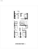 悦城水岸3室2厅2卫131平方米户型图