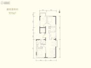 泰禾・金府大院3室2厅2卫117平方米户型图