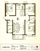 蓝山印象小区3室2厅2卫128平方米户型图