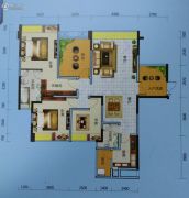 梦想典城3室2厅2卫0平方米户型图