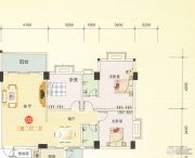 富达名城3室2厅2卫0平方米户型图