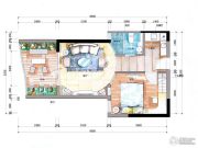 海尚海花园1室1厅1卫47平方米户型图