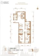京贸国际城3室2厅2卫140平方米户型图