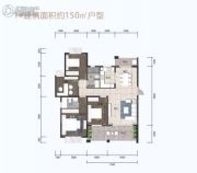 龙兴福居・极少墅4室2厅2卫150平方米户型图