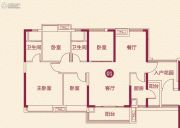 珠江嘉园4室2厅2卫131平方米户型图