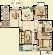亨达未来城2室2厅1卫105平方米户型图