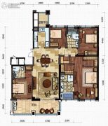 新湖武林国际公寓4室2厅3卫192平方米户型图