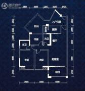 中玮海润广场3室2厅2卫158平方米户型图