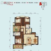 中华世纪城・富春西座3室2厅2卫125平方米户型图