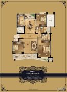 悦景・豪园3室2厅2卫151平方米户型图