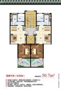 天境昆嵛中国院子1室1厅1卫50平方米户型图