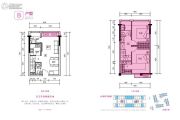 蓝光空港T52室1厅2卫45平方米户型图