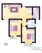 cago寓所2室2厅1卫95平方米户型图