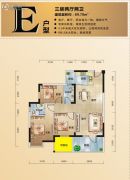 金鑫国际3室2厅2卫89平方米户型图