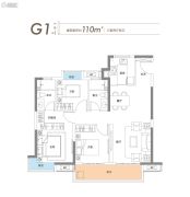 宜昌城市旅游客厅・国际社区3室2厅2卫110平方米户型图