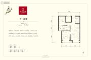 北京怡园2室2厅1卫73平方米户型图