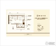 京都国际1室1厅1卫45平方米户型图
