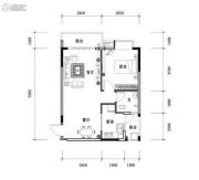 国际新城1室2厅1卫67平方米户型图