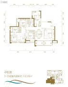 重庆天地雍江翠湖3室2厅2卫132平方米户型图