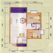东峰世纪公寓2室2厅1卫84平方米户型图
