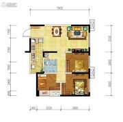 华润国际社区3室2厅1卫78平方米户型图