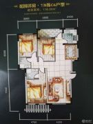 京都世纪城3室2厅2卫118平方米户型图