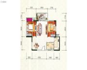 金野美和家园2室2厅1卫80平方米户型图