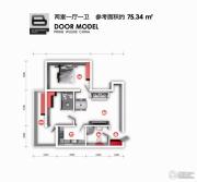 京城中心2室1厅1卫0平方米户型图