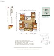 佳源・优优花园二期4室2厅2卫138--154平方米户型图