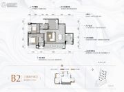 新天泽樾麓台3室2厅2卫82平方米户型图