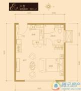 红杉国际公寓1室1厅1卫50平方米户型图