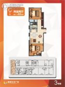 南通国城生活广场　2室2厅0卫83平方米户型图