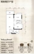 远东御江豪庭2室2厅1卫85平方米户型图