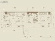 锦和名邸1室2厅1卫63平方米户型图